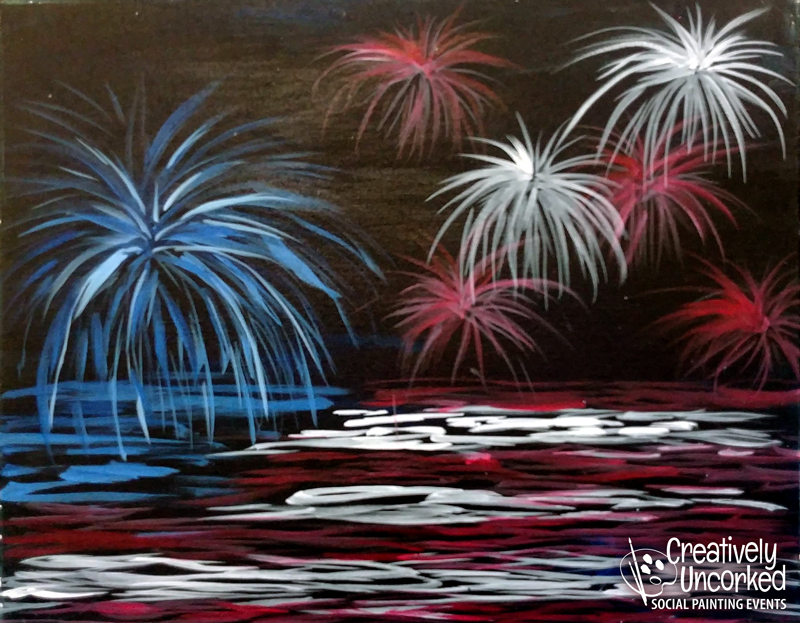 4th of July Fireworks at Creatively Uncorked https://creativelyuncorked.com/