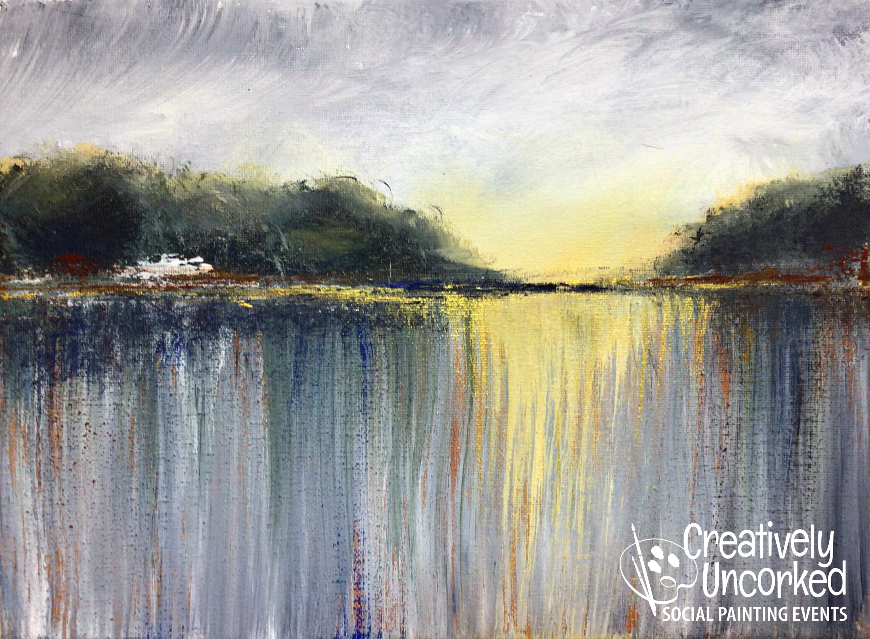 Abstract November Landscape from Creatively Uncorked http://creativelyuncorked.com/