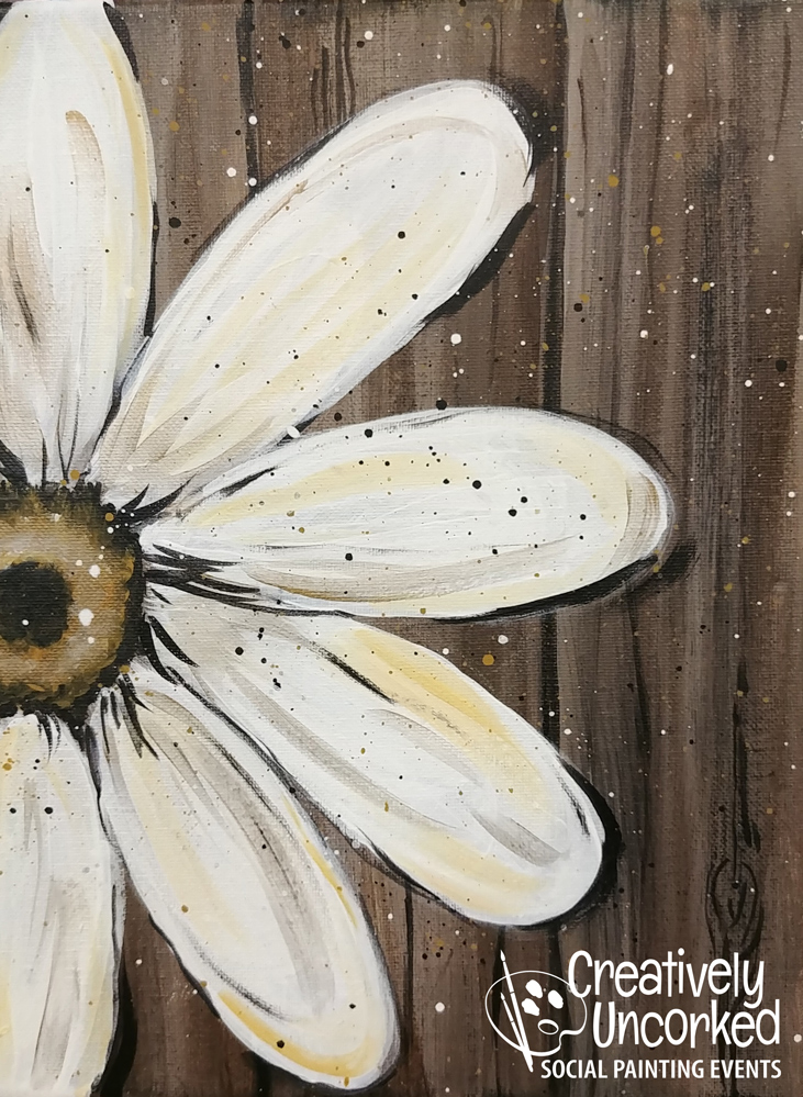 Barn Wood Daisy at Creatively Uncorked https://creativelyuncorked.com/