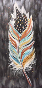 Boho Feather at Creatively Uncorked https://creativelyuncorked.com/