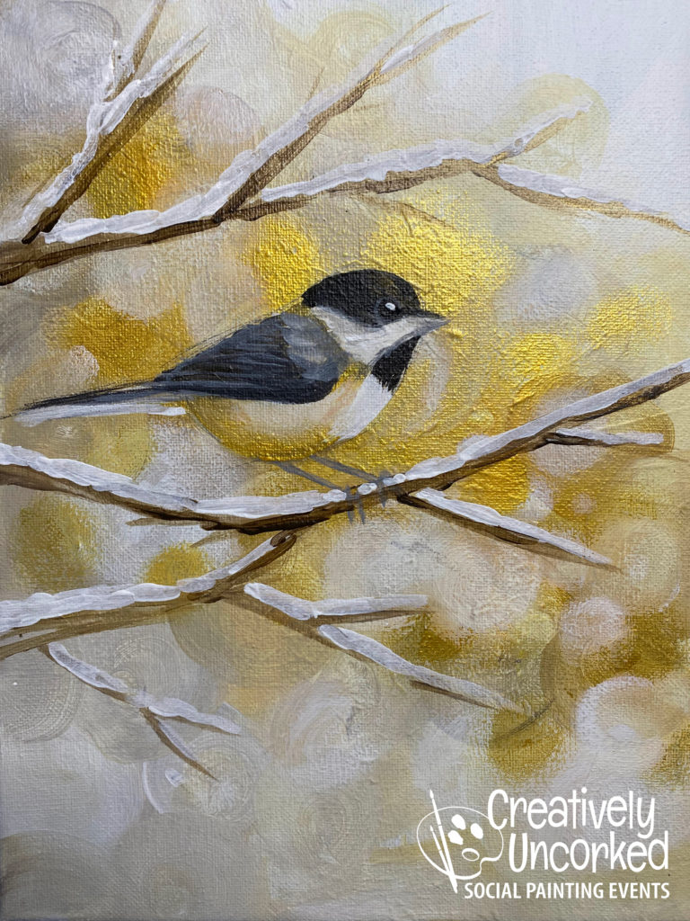 Bokeh Chickadee from Creatively Uncorked https://creativelyuncorked.com/