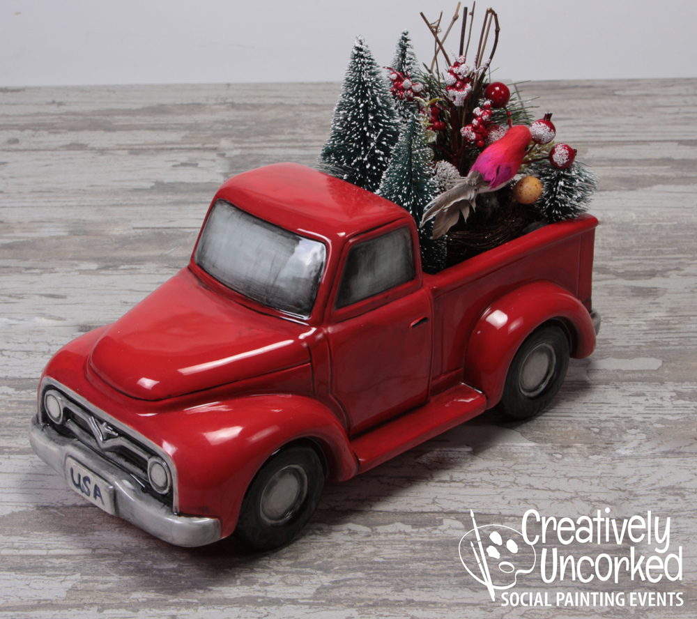Ceramic Truck Container at Creatively Uncorked https://creativelyuncorked.com