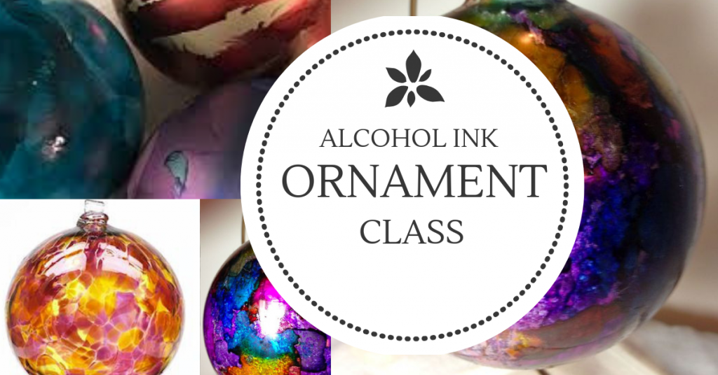 Alcohol ink ornaments at Creatively Uncorked https://creativelyuncorked.com/