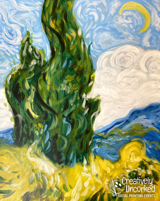 Cypresses at Creatively Uncorked https://creativelyuncorked.com/