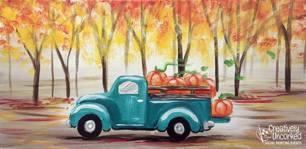 Fall Truck at Creatively Uncorked https://creativelyuncorked.com