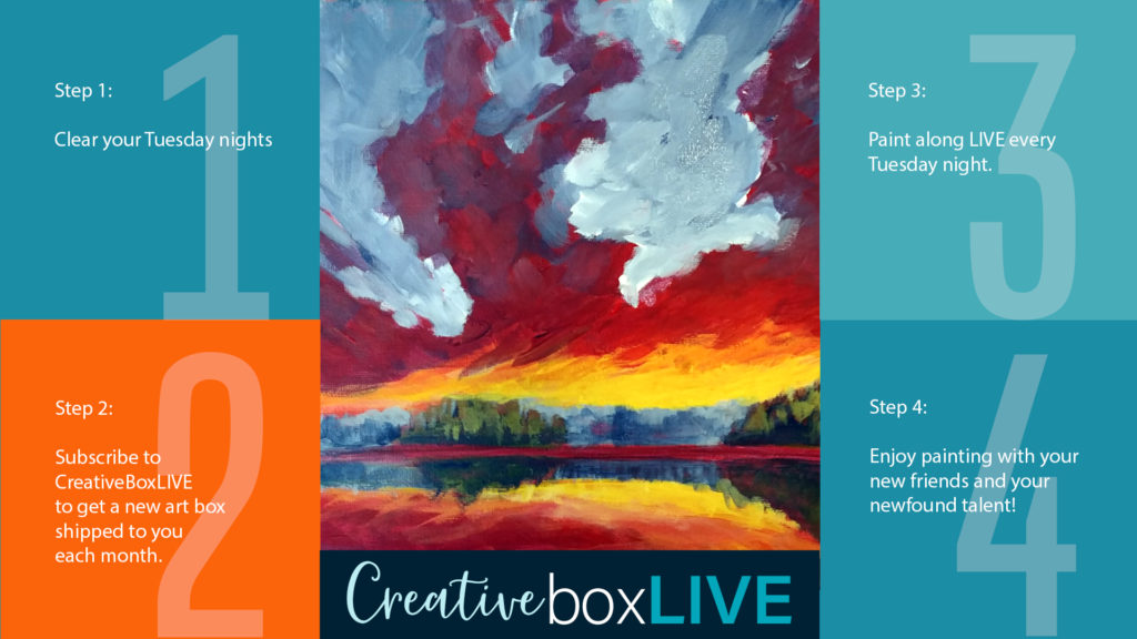 Firey Sunset Creative Box Live by Creatively Uncorked