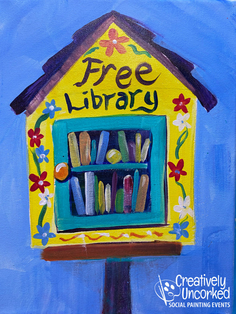 Free Little Library from Creatively Uncorked https://creativelyuncorked.com/
