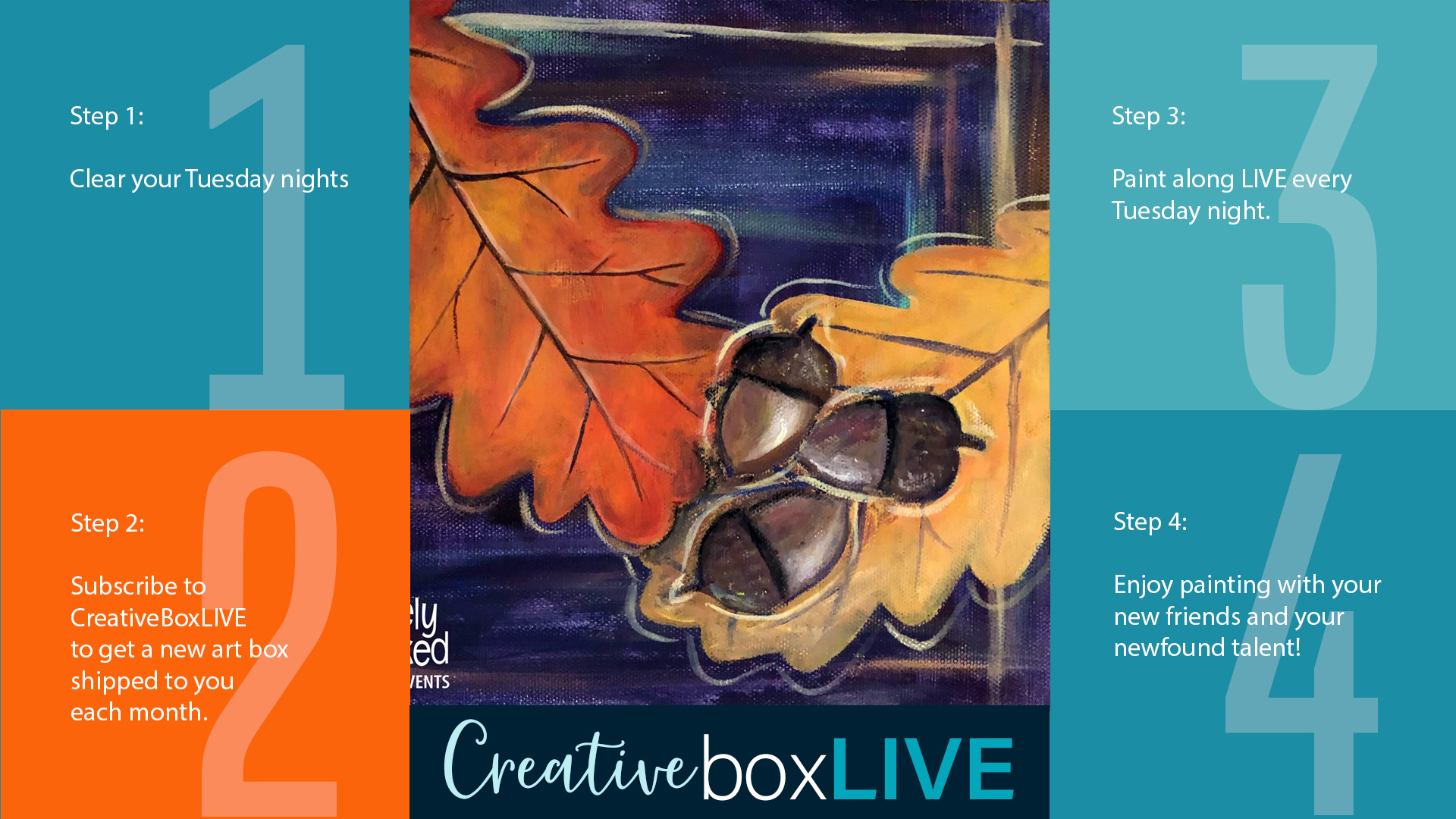 Fall Oak CBL with CreativeBoxLIVE from Creatively Uncorked http://creativelyuncorked.com/