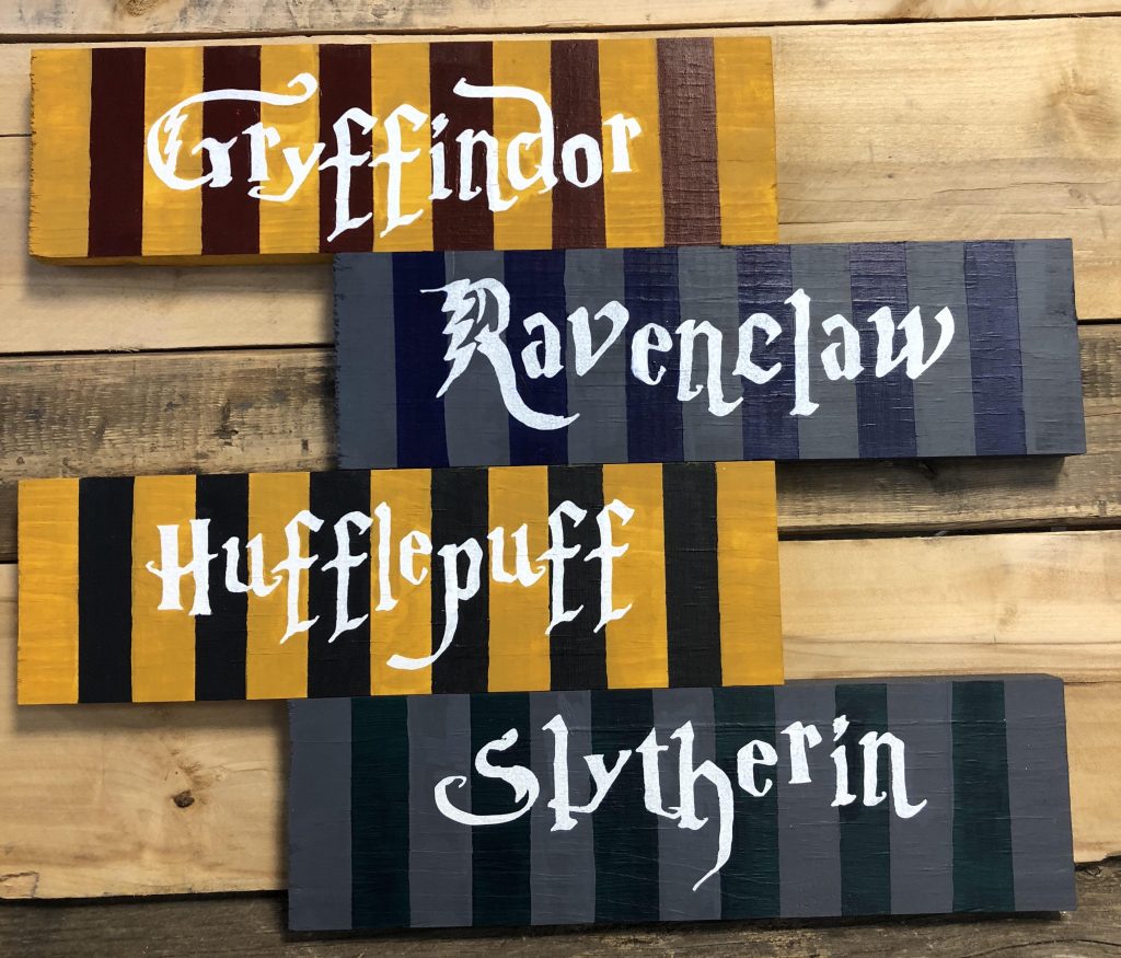 HP House Wood Signs at Creatively Uncorked https://creativelyuncorked.com/