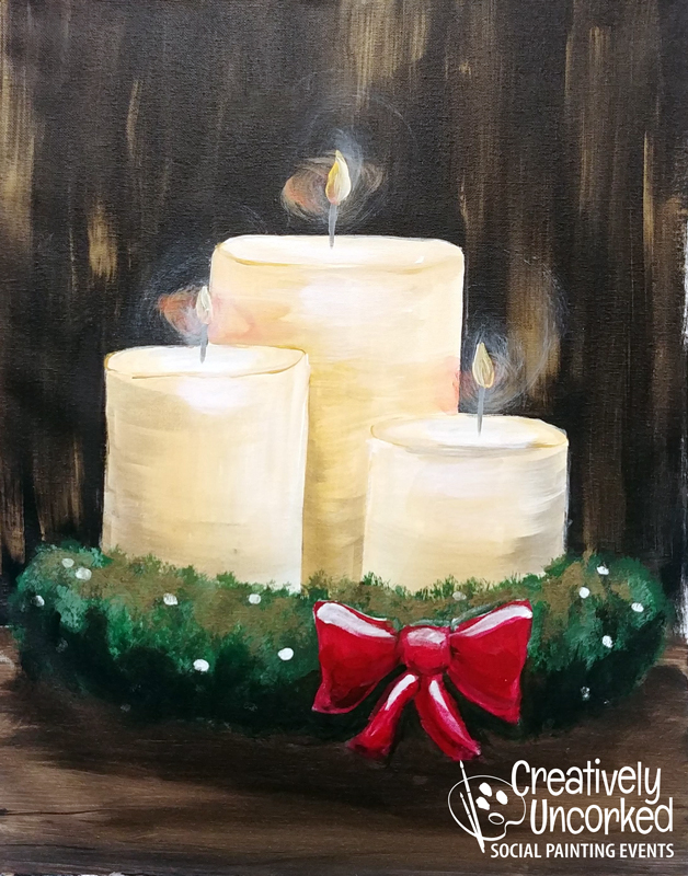 Holiday Candles at Creatively Uncorked https://creativelyuncorked.com/