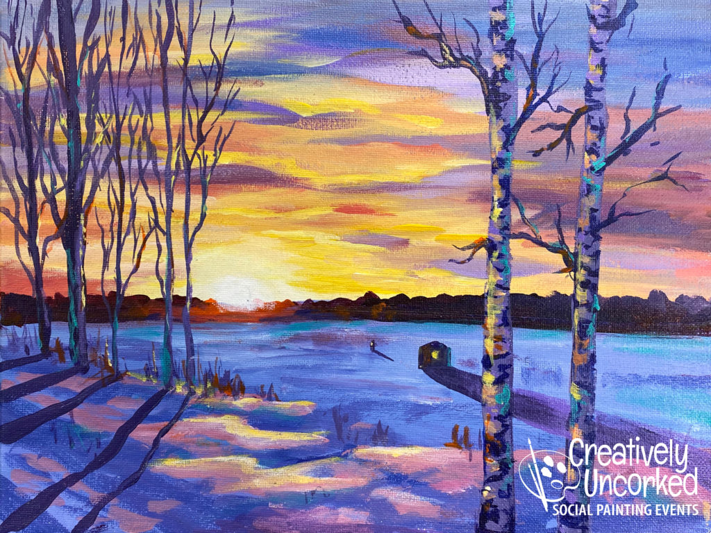 Ice Fishing at Sunrise from Creatively Uncorked https://creativelyuncorked.com/