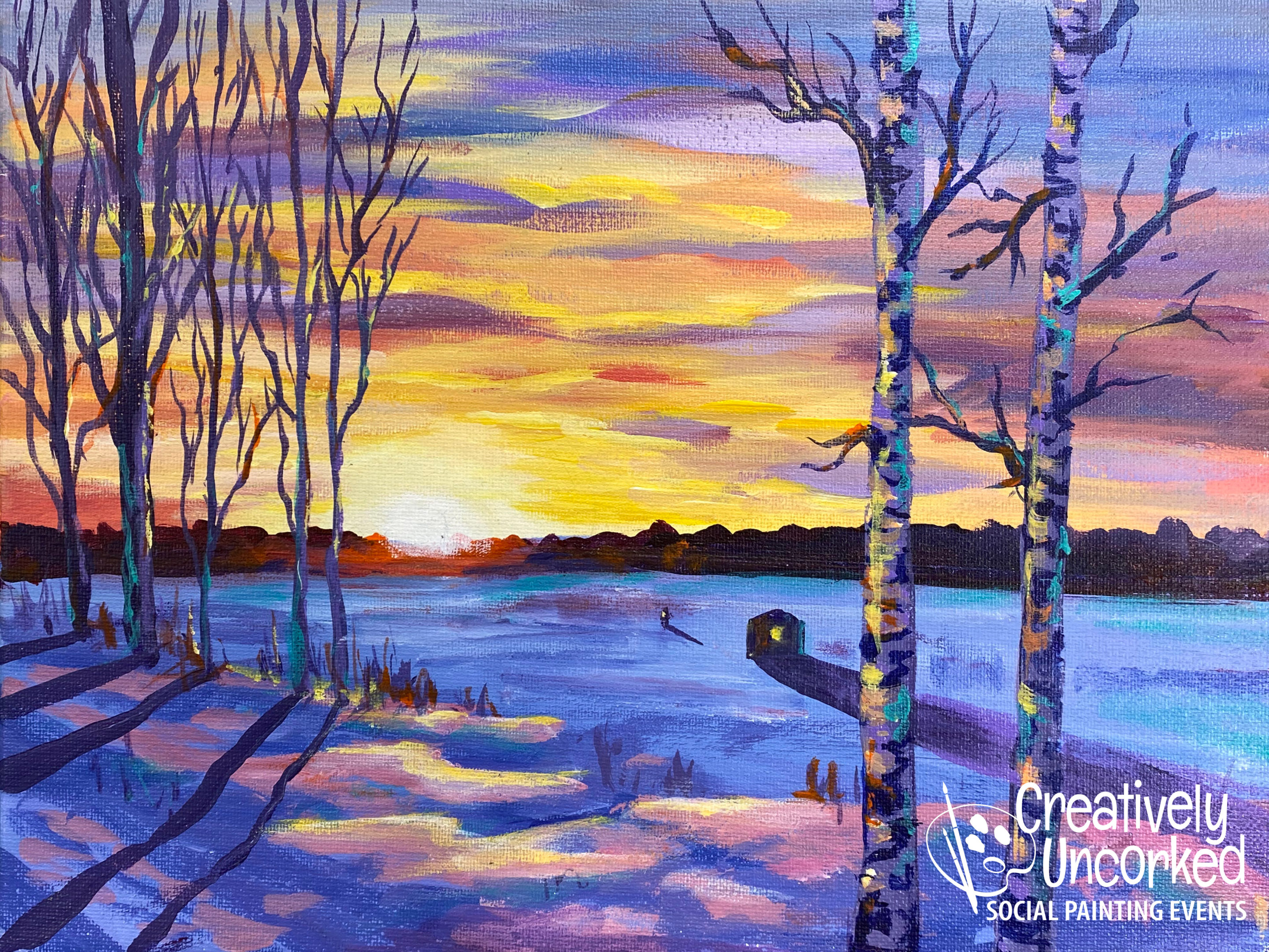 Ice Fishing at Sunrise from Creatively Uncorked http://creativelyuncorked.com/