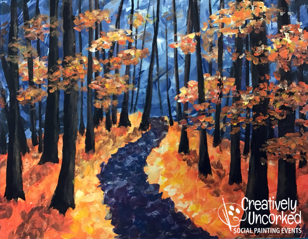 October Path at Creatively Uncorked https://creativelyuncorked.com/