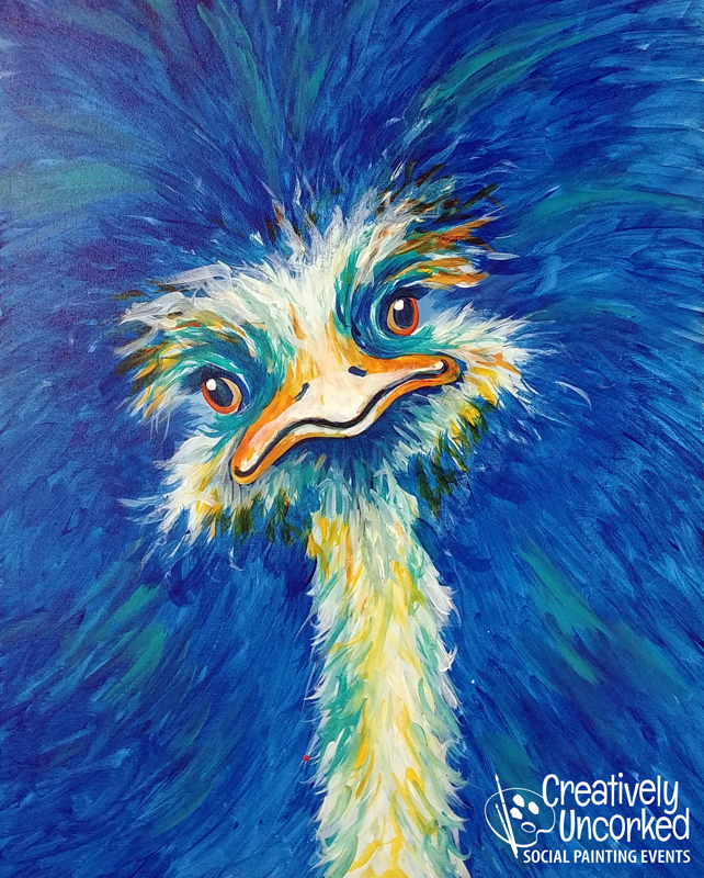 Ostrich at Creatively Uncorked https://creativelyuncorked.com/