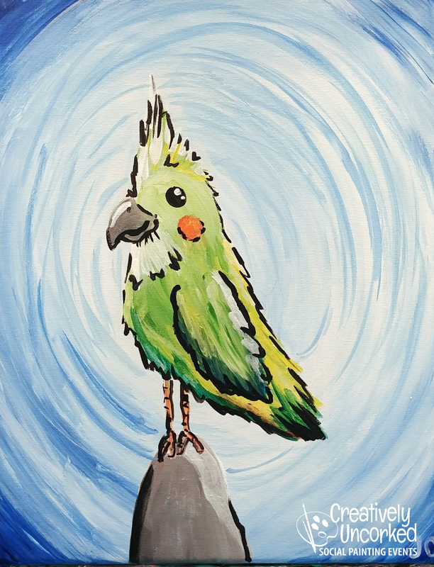 Perky Parrot at Creatively Uncorked https://creativelyuncorked.com/