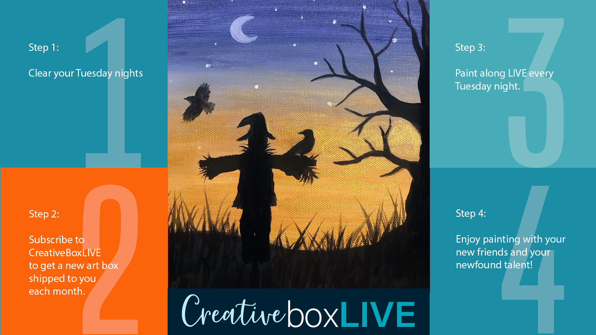 Scarecrow Dusk CBL with CreativeBoxLIVE from Creatively Uncorked http://creativelyuncorked.com/