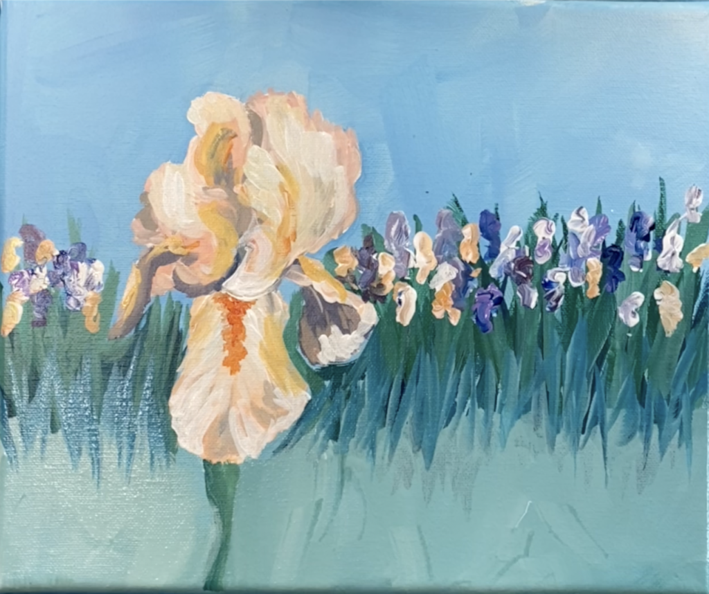 Summer Irises from Creatively Uncorked https://creativelyuncorked.com/
