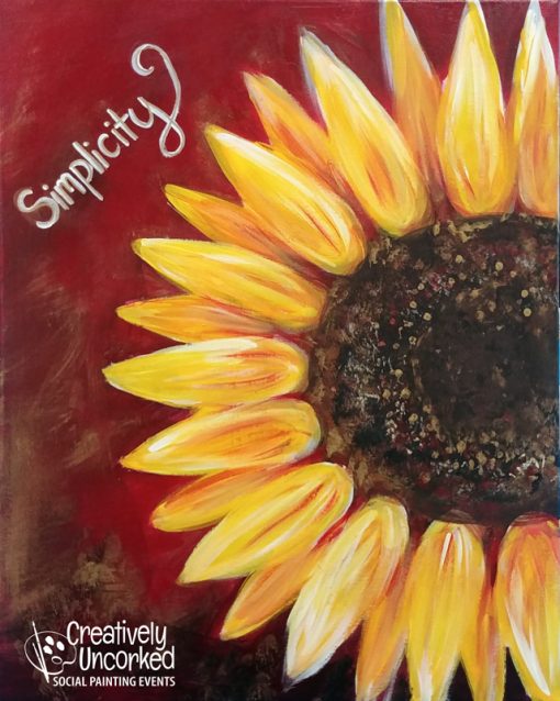 Simplicity Sunflower @ Creatively Uncorked https://creativelyuncorked.com/