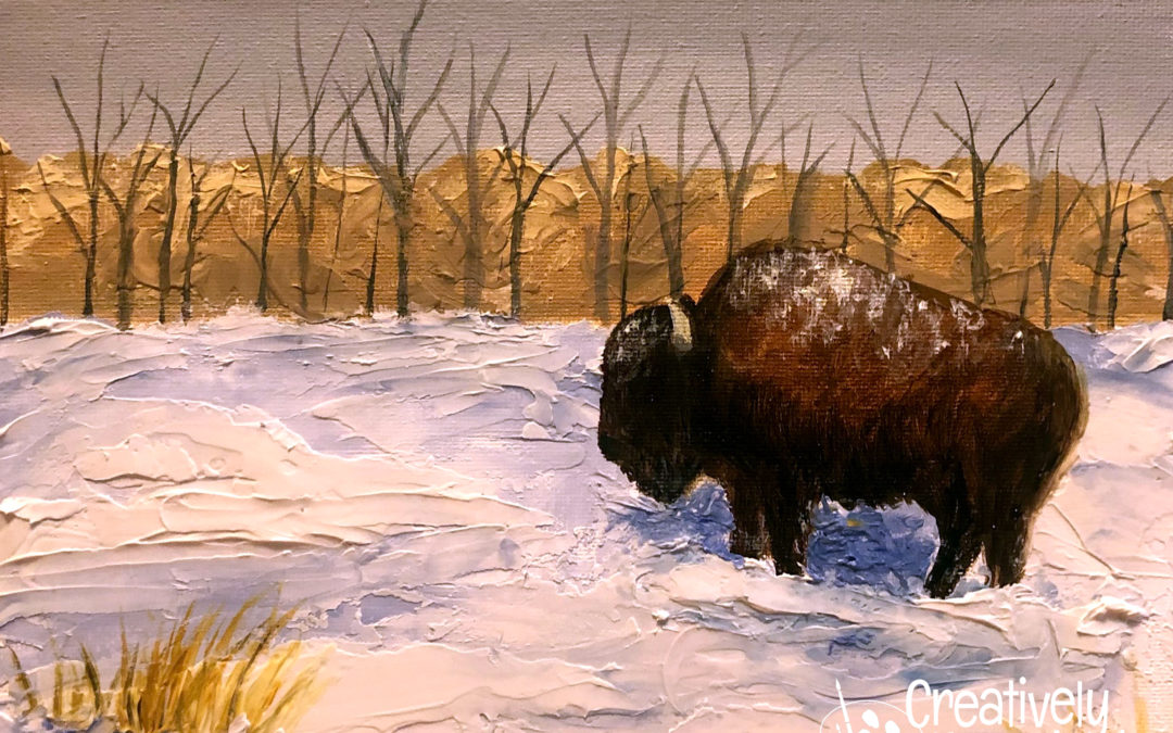 Snowy Bison