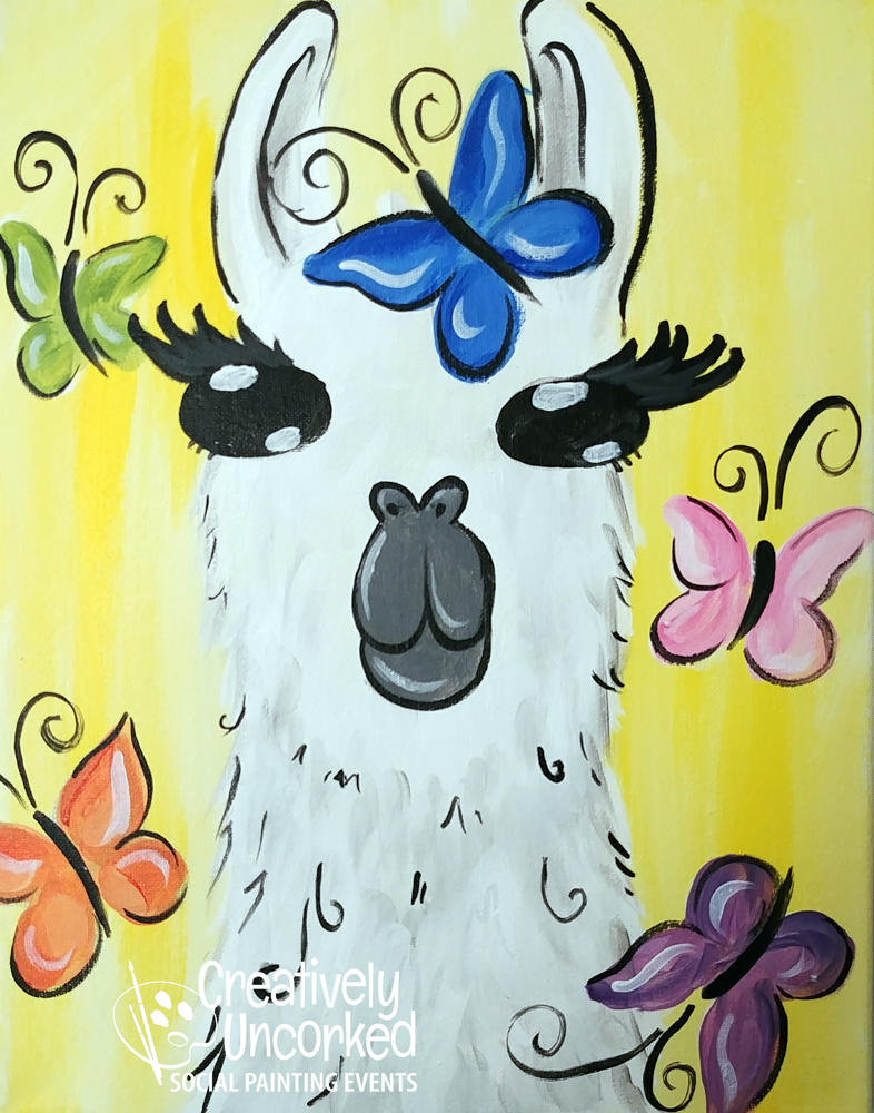 Spring Llama at Creatively Uncorked https://creativelyuncorked.com/