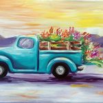 Summer Truck Flower Delivery at Creatively Uncorked https://creativelyuncorked.com/