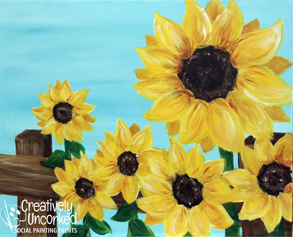 Sunflower Fence at Creatively Uncorked https://creativelyuncorked.com