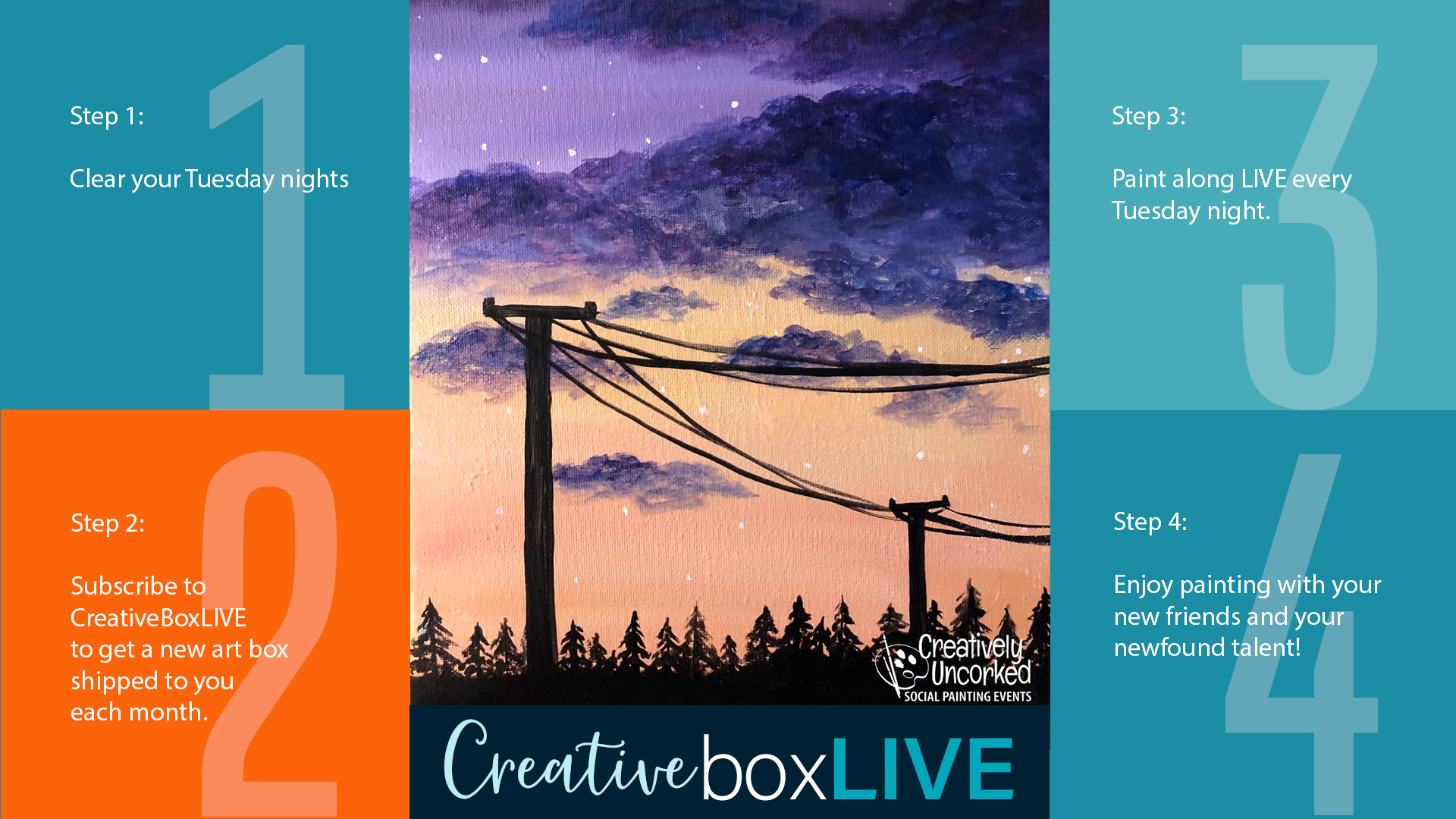 Sunset Wire CBL with CreativeBoxLIVE from Creatively Uncorked http://creativelyuncorked.com/