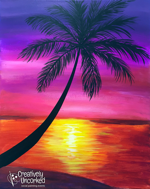 Beach Sunset Painting Ideas