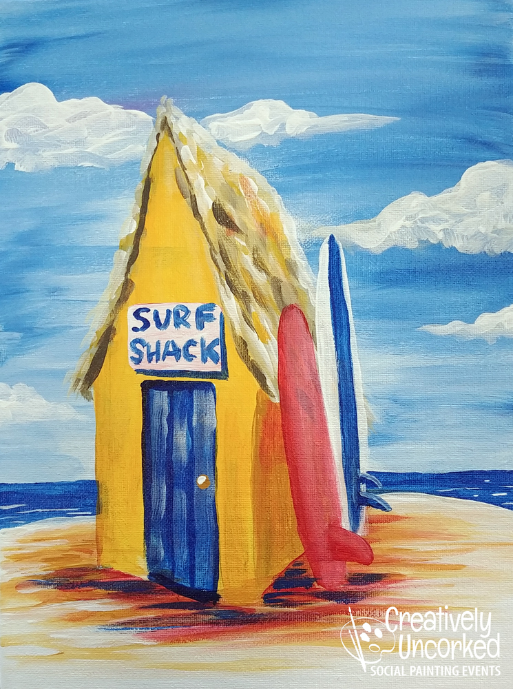 Surf Shack at Creatively Uncorked https://creativelyuncorked.com/