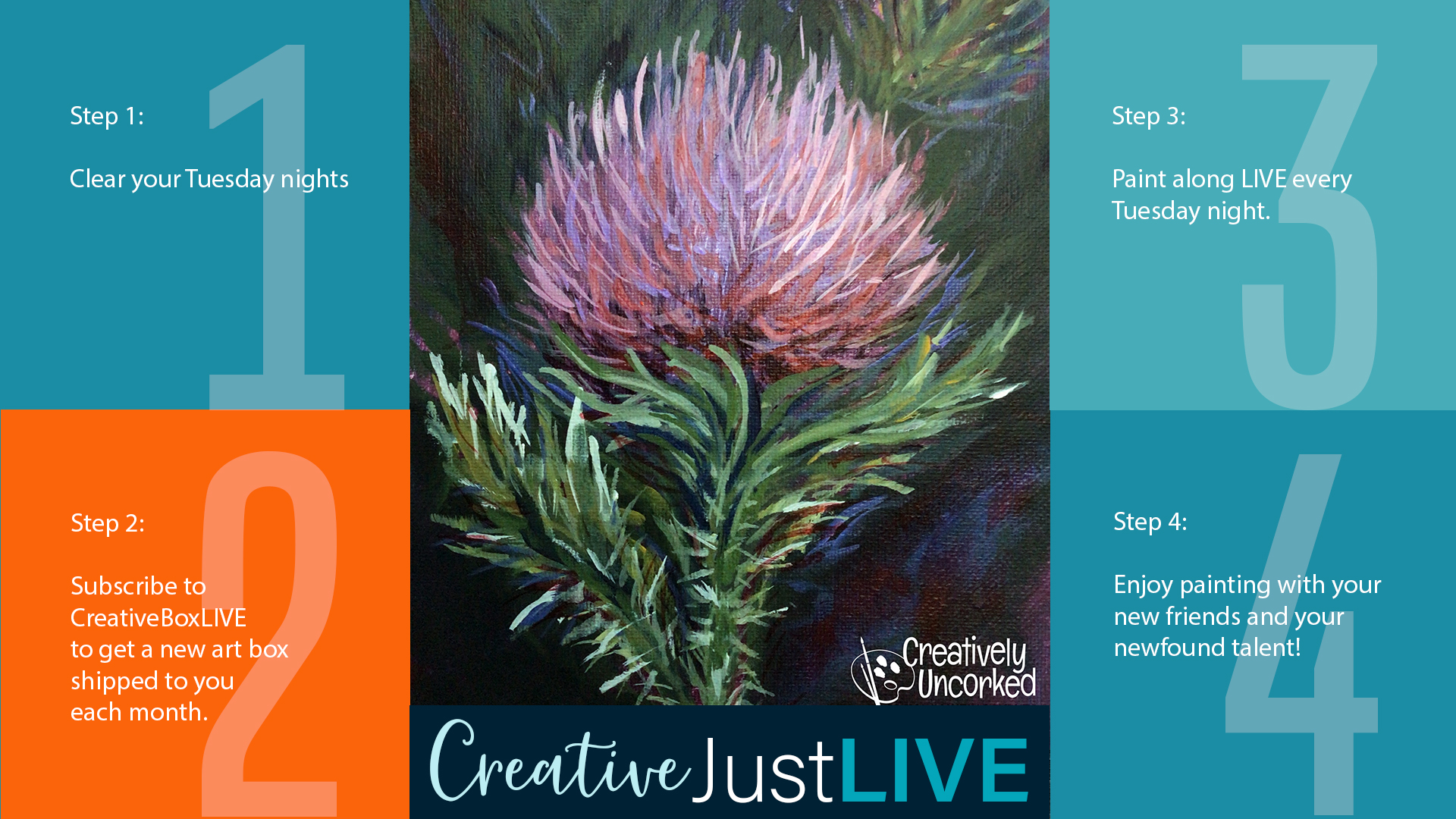 Thistle Flower CBL from Creatively Uncorked http://creativelyuncorked.com/