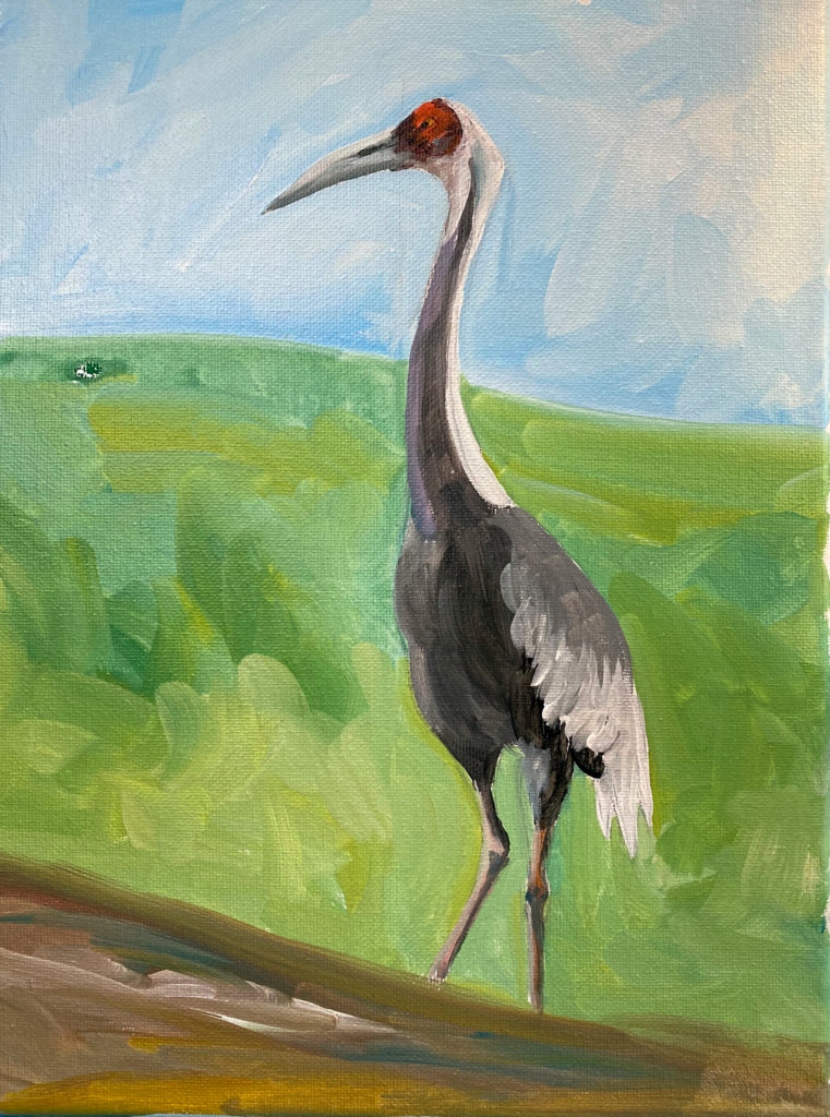 White-Naped Crane from Creatively Uncorked https://creativelyuncorked.com/