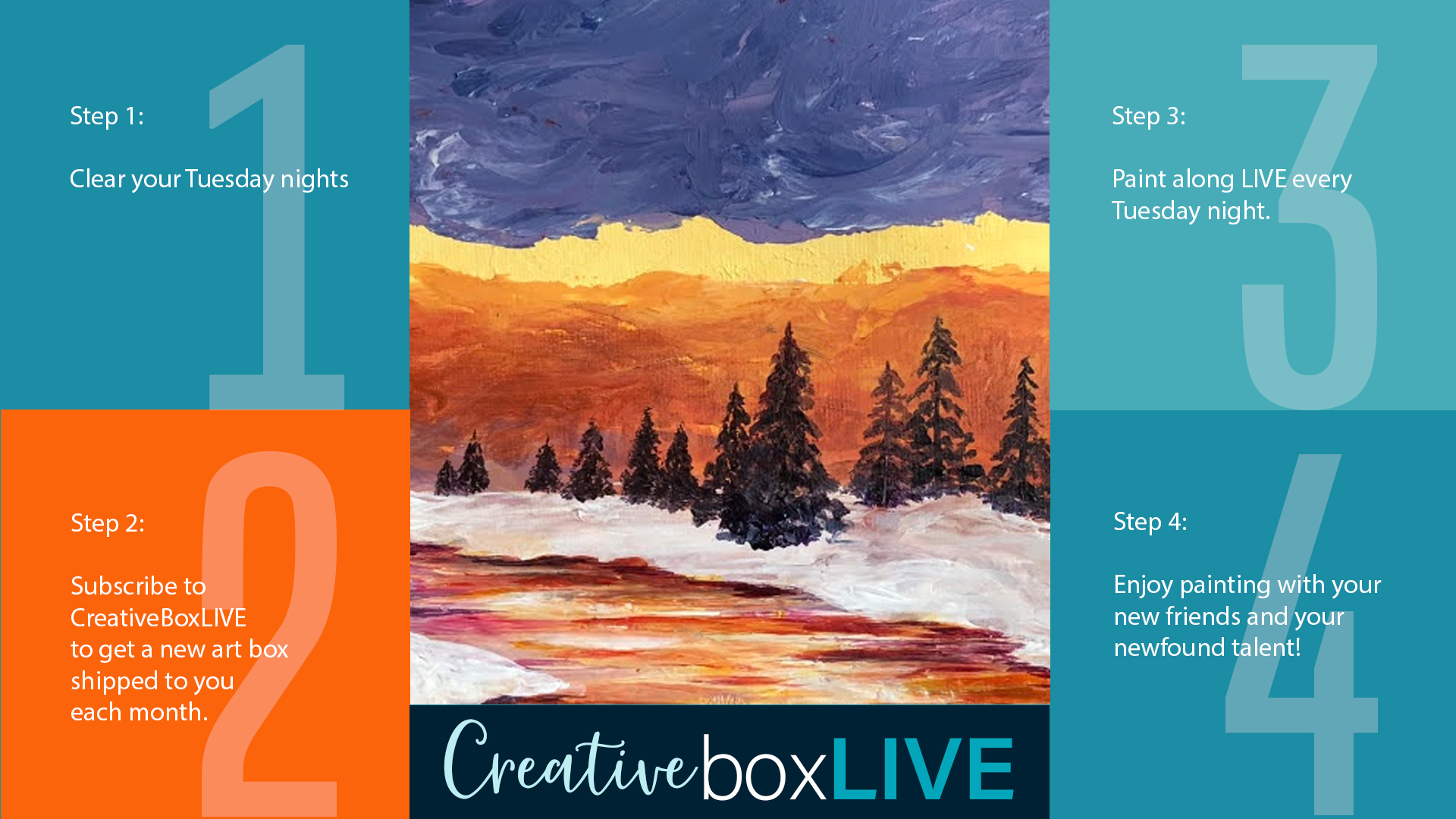 Firey Winter Sky CBL with CreativeBoxLIVE from Creatively Uncorked http://creativelyuncorked.com/