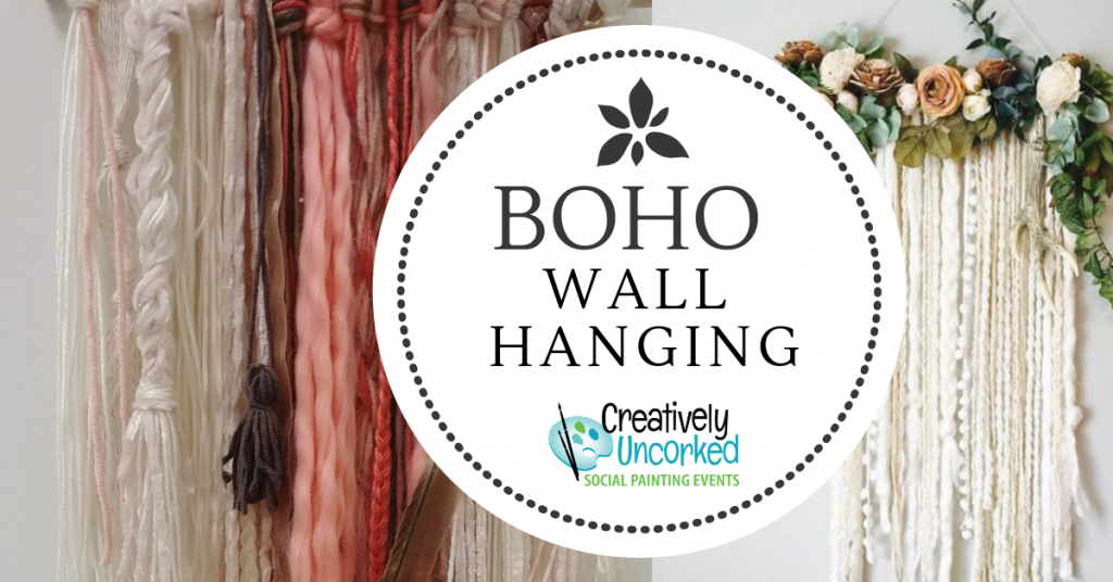 Boho Wall Hanging at Creatively Uncorked https://creativelyuncorked.com/