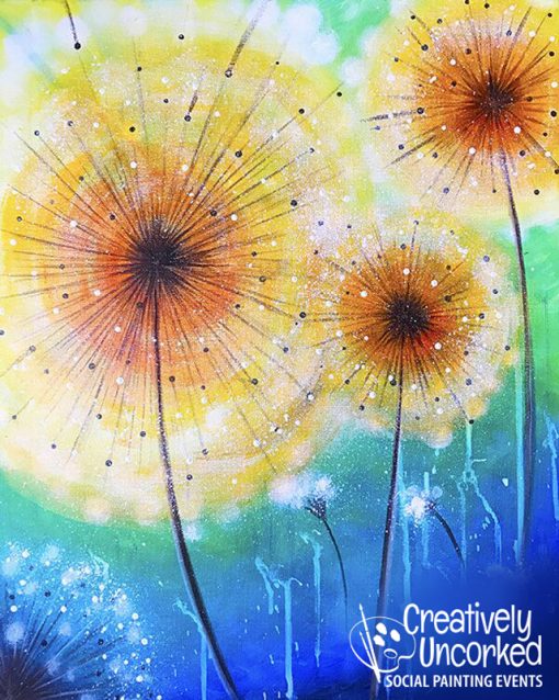 Bright Dandelion at Creatively Uncorked https://creativelyuncorked.com/